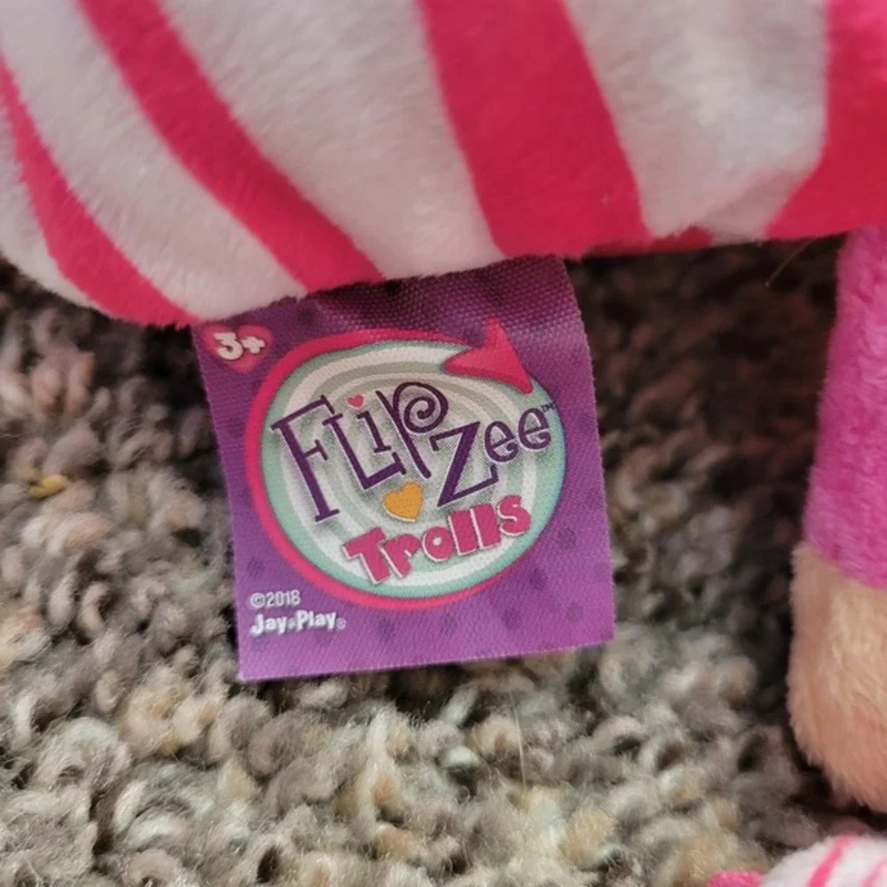 FlipZee‎ Trolls 2018  Pink Hair Plush Doll Convertible Lot with Mini Troll